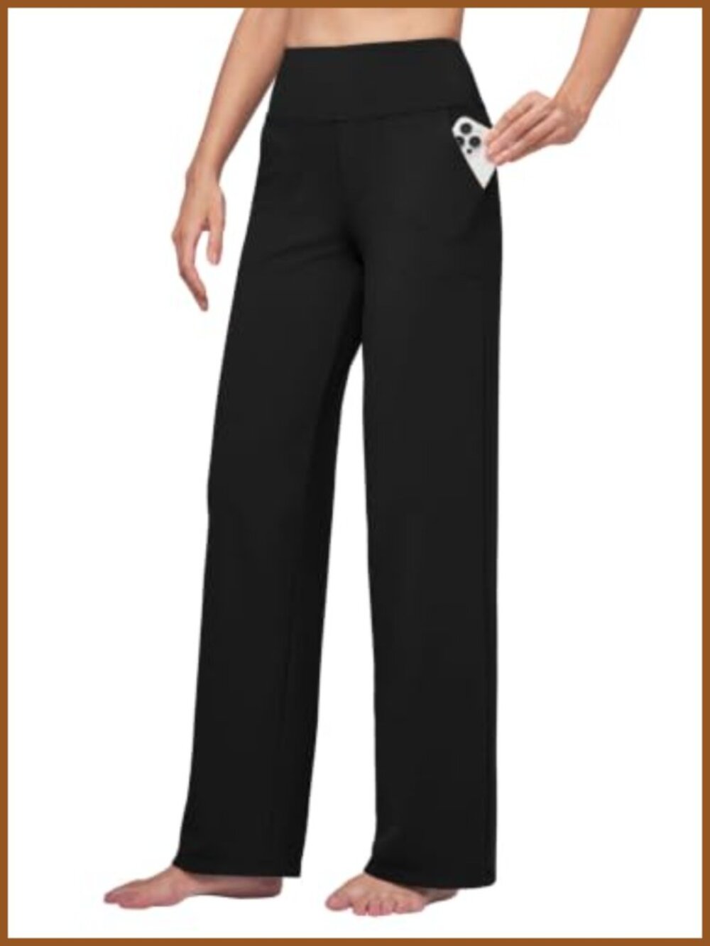 Wide Leg Yoga Dress Pants High Waist Stretch Office Work Pants